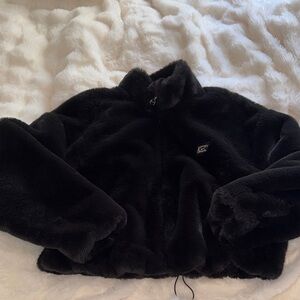 Nike Black Faux Fur Jacket
